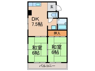 プラスパラスヒラノの物件間取画像